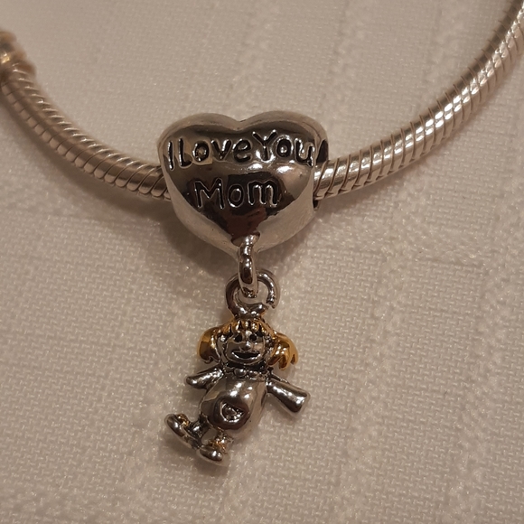 3/$30 I Love You Mom Charm for Pandora Bracelet - Picture 2 of 3